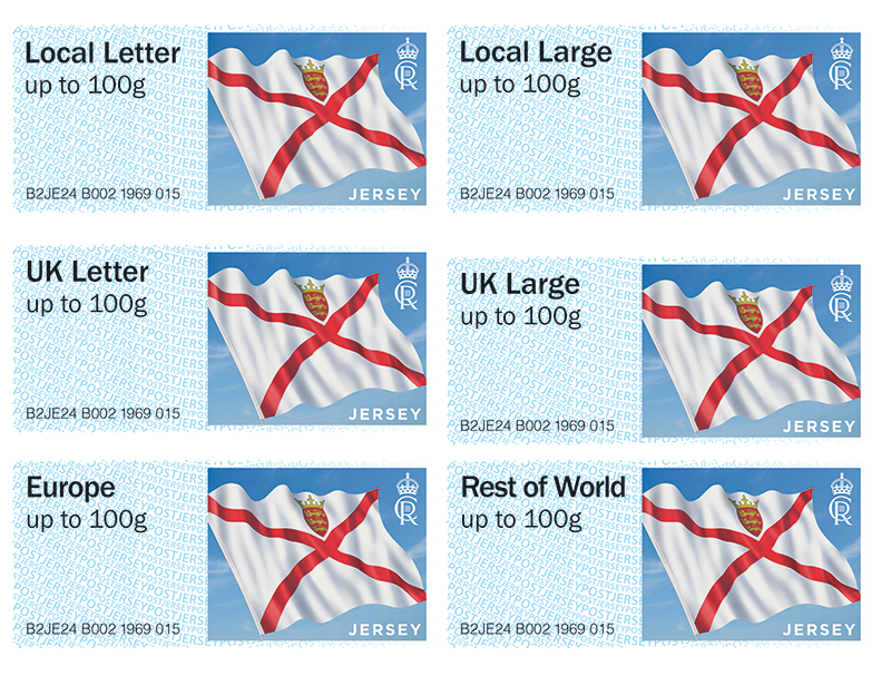 Post & Go Flag of Jersey 2024