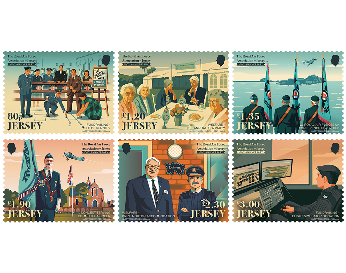 Royal Air Force Association of Jersey (RAFA Jersey) stamp set image