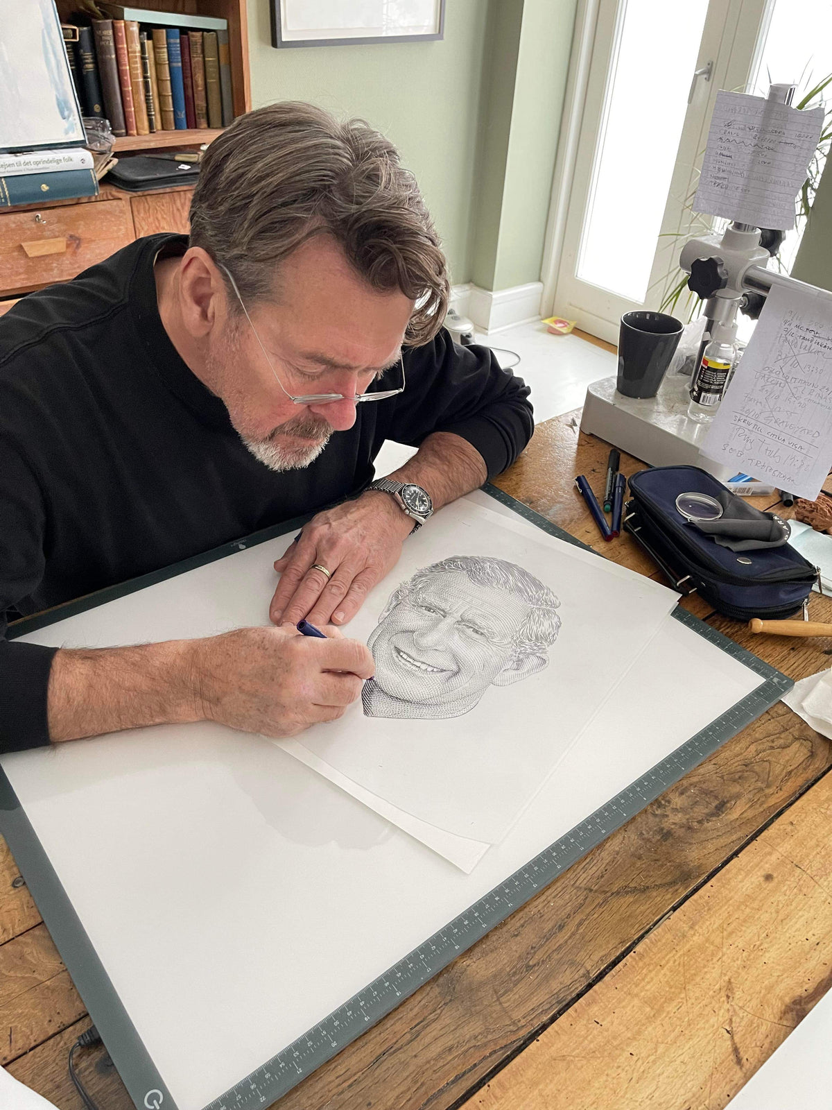 Martin Mörck engraving stamp artist