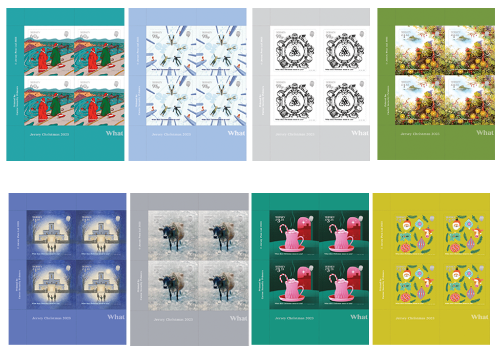 Christmas 2023 Block of Four Jersey Stamps