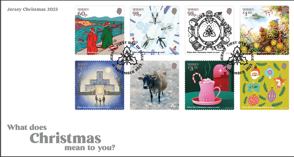 Christmas 2023 Stamps First Day Cover Jersey Stamps