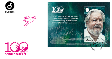 100 Years of Gerald Durrell: Dedication - Miniature Sheet First Day Cover