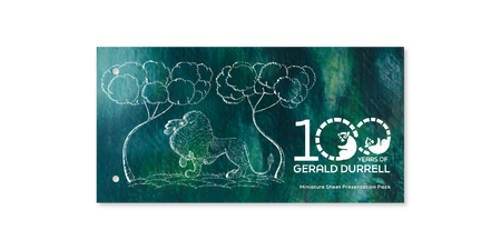 100 Years of Gerald Durrell: Dedication - Miniature Sheet Presentation Pack