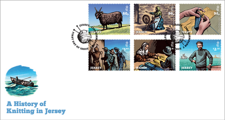 A History of Knitting in Jersey - Stamps First Day Cover