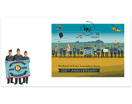 Royal Air Force Association of Jersey - 100th Anniversary  - Miniature Sheet First Day Cover
