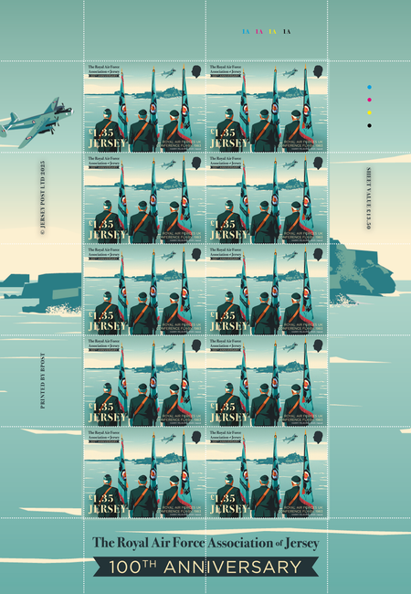 Royal Air Force Association of Jersey - 100th Anniversary  - £1.35 Sheet