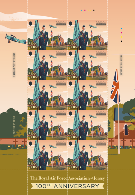 Royal Air Force Association of Jersey - 100th Anniversary  - £1.90 Sheet