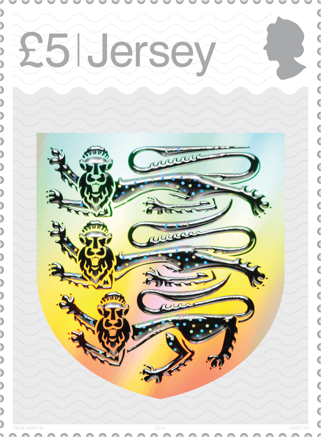 Crest of Jersey Definitives 2015 - Â£5 â Jersey Stamps