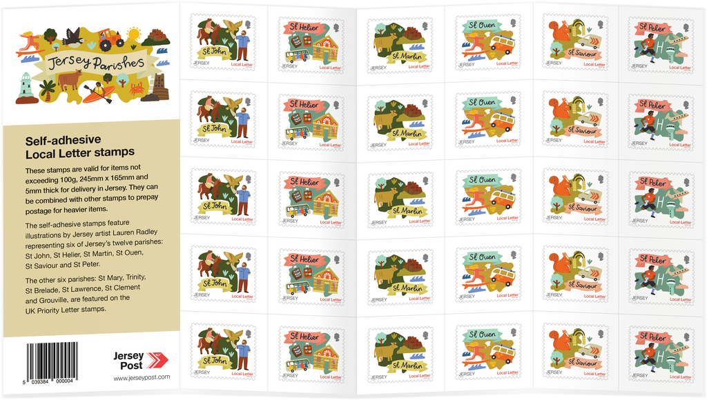 Jersey Parishes Local Letter Booklet Jersey Stamps