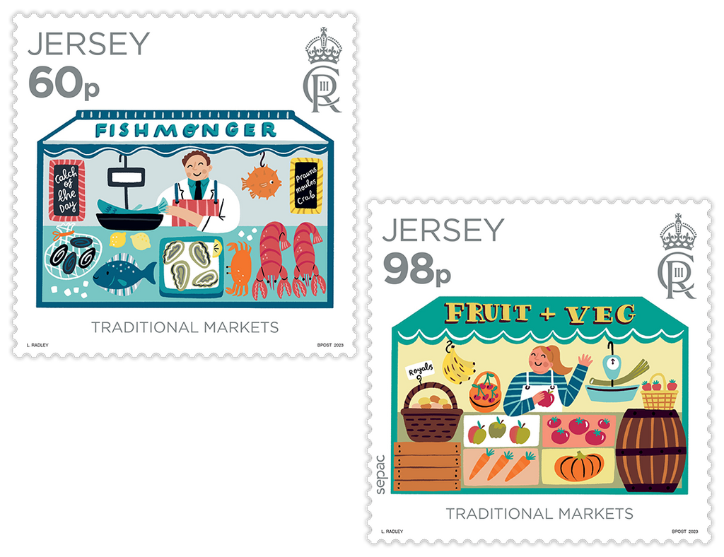Traditional Markets Pocket Money Set Jersey Stamps