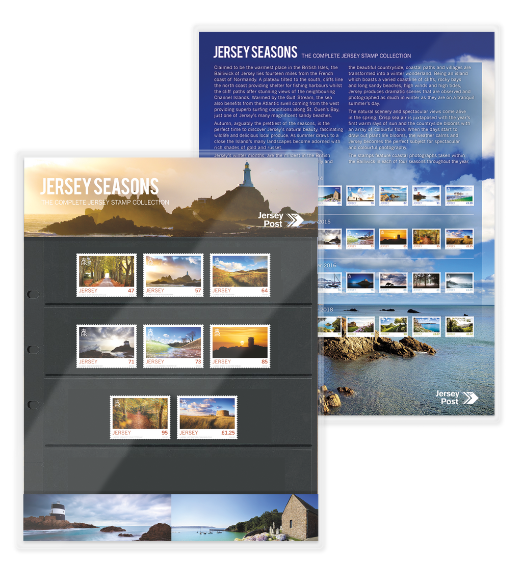 Jersey Seasons Complete Series Collectors Folder Jersey Stamps