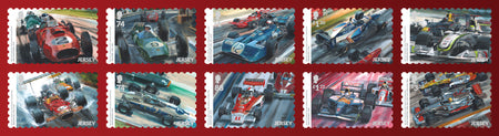 The History of British Formula One World Champions Featuring on Jersey Stamps