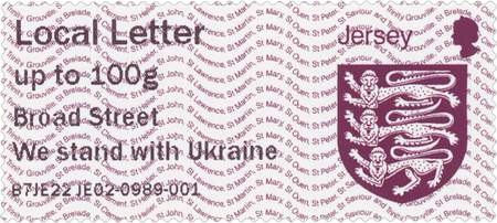 Jersey Post & Go stamps show support for Ukraine