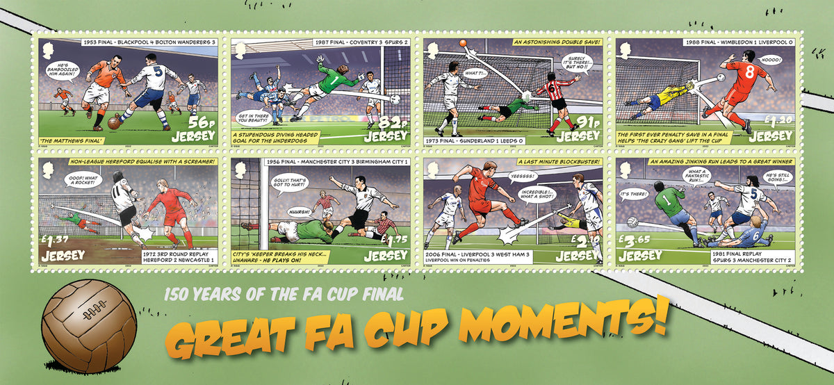The Greatest FA Cup Moments feature on Jersey Stamps