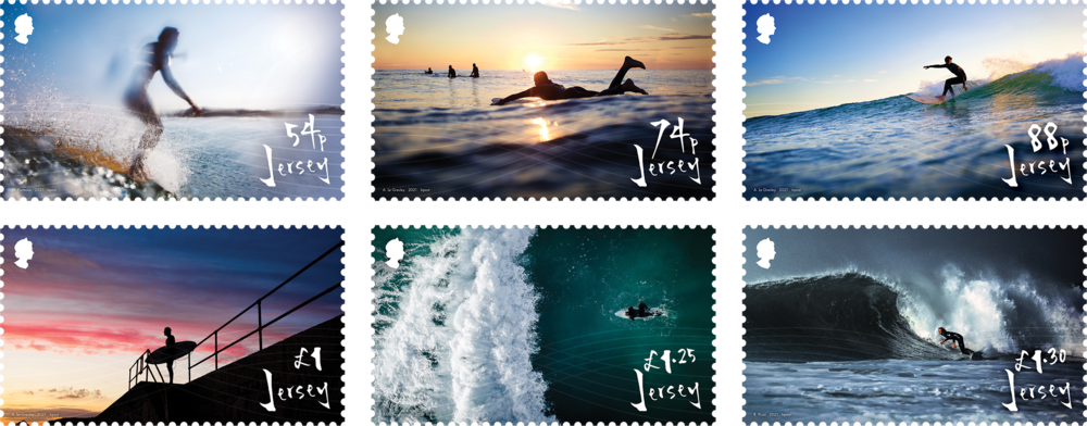 Jersey’s surfing heritage celebrated with new commemorative stamps