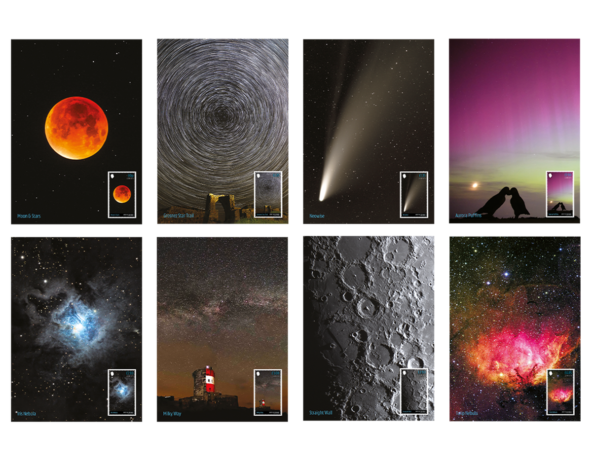 Jersey Sky at Night postcard set