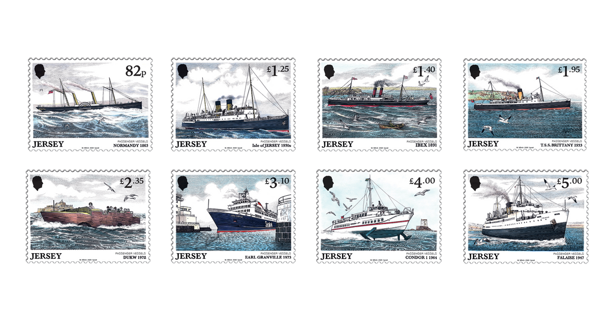 Celebrate Historic Passenger Vessels in Jersey Post’s New Stamp Issue