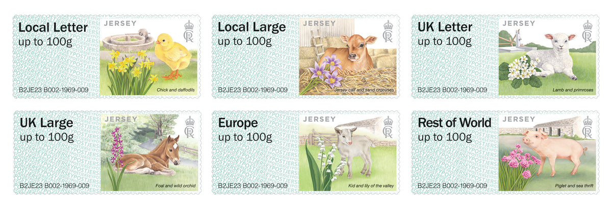 Farm animals to feature on  Jersey Post & Go stamps