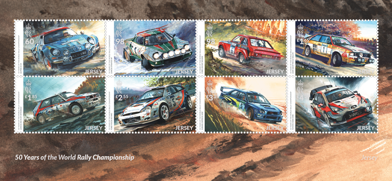 Jersey Post Races Through History with Revved-Up Rally Stamp Collection!