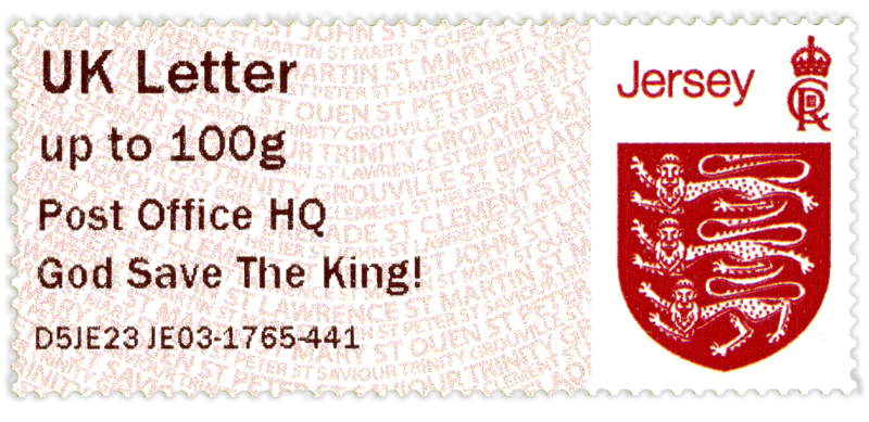 Jersey Post & Go stamps to celebrate the Coronation of His Majesty The King