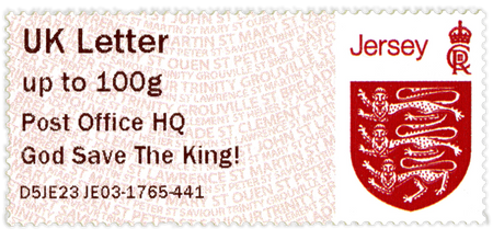 Jersey Post & Go stamps to celebrate the Coronation of His Majesty The King