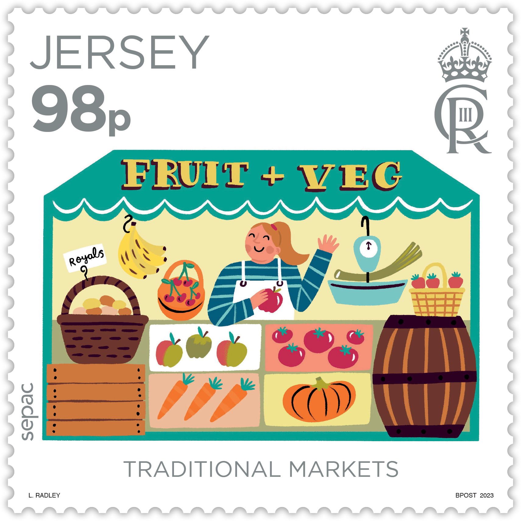 SEPAC 2023 Traditional Markets Jersey Stamps