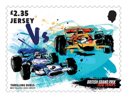 British Grand Prix 100 Years - Thrilling Duels Stamp