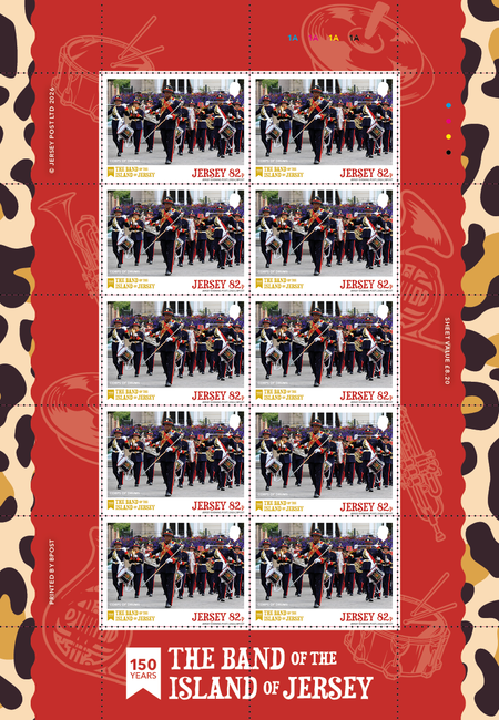 150 Years of the Band of the Island of Jersey  - 82p Sheet