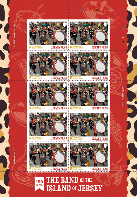 150 Years of the Band of the Island of Jersey  - £1.25 Sheet