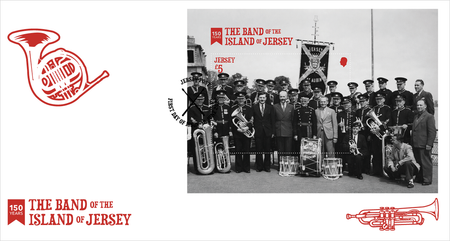 150 Years of the Band of the Island of Jersey  - Miniature Sheet First Day Cover