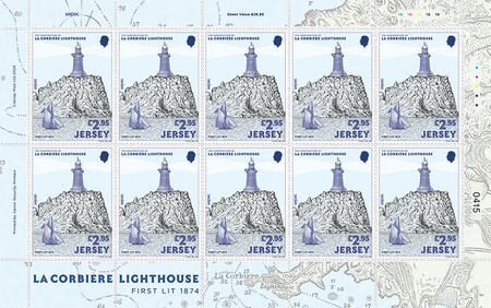 SEPAC 150 Years of La Corbière Lighthouse: First Lit 1874 - £2.95 Sheet