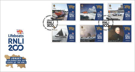 Jersey Celebrating 200 Years of the RNLI - Stamps First Day Cover