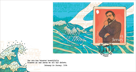 Debussy in Jersey - Miniature Sheet First Day Cover