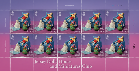 Jersey Dolls House and Miniatures Club - 98p Sheet A