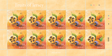 Fruits of Jersey  - 98p Sheet B