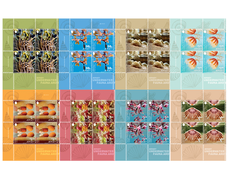 EUROPA Underwater Fauna and Flora - Block of Four
