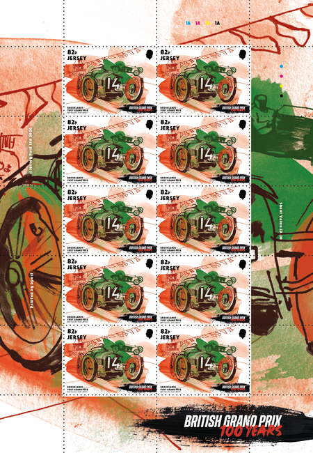 British Grand Prix 100 Years  - 82p Sheet