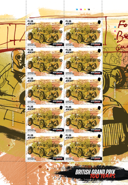 British Grand Prix 100 Years  - £1.25 Sheet