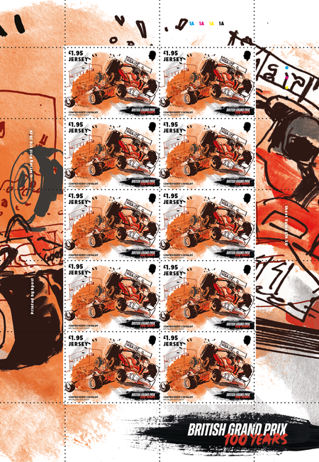 British Grand Prix 100 Years  - £1.95 Sheet