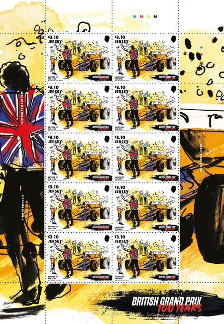 British Grand Prix 100 Years  - £3.10 Sheet