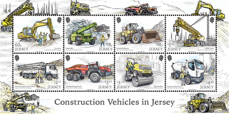 Construction Vehicles  - Souvenir Sheetlet