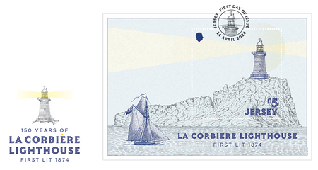 150 Years of La Corbière Lighthouse: First Lit 1874 - Miniature Sheet First Day Cover