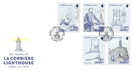 150 Years of La Corbière Lighthouse: First Lit 1874 - Stamps First Day Cover