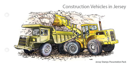 Construction Vehicles  - Stamps Presentation Pack