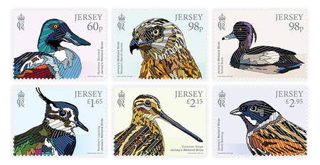 Jersey's Wetland Birds - Stamp Set