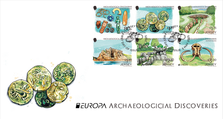 Jersey EUROPA Archaeological Discoveries - Stamps First Day Cover