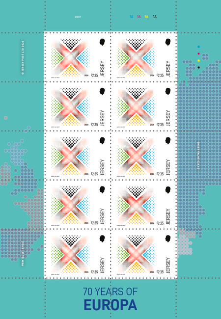 EUROPA 70 Years - £2.35 Sheet