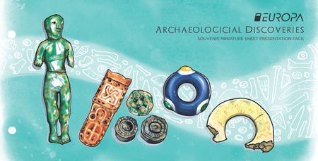 Jersey EUROPA Archaeological Discoveries - Souvenir Miniature Sheet Presentation Pack