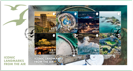 SEPAC Iconic Landmarks from the Air  - Souvenir  Sheetlet First Day Cover
