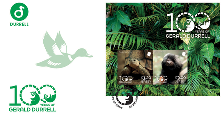 100 Years of Gerald Durrell: Conservation - Souvenir Miniature Sheet First Day Cover